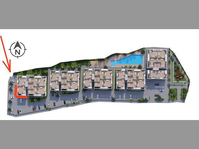 Girne Alsancak'ta satılık havuzlu 2+1 daire